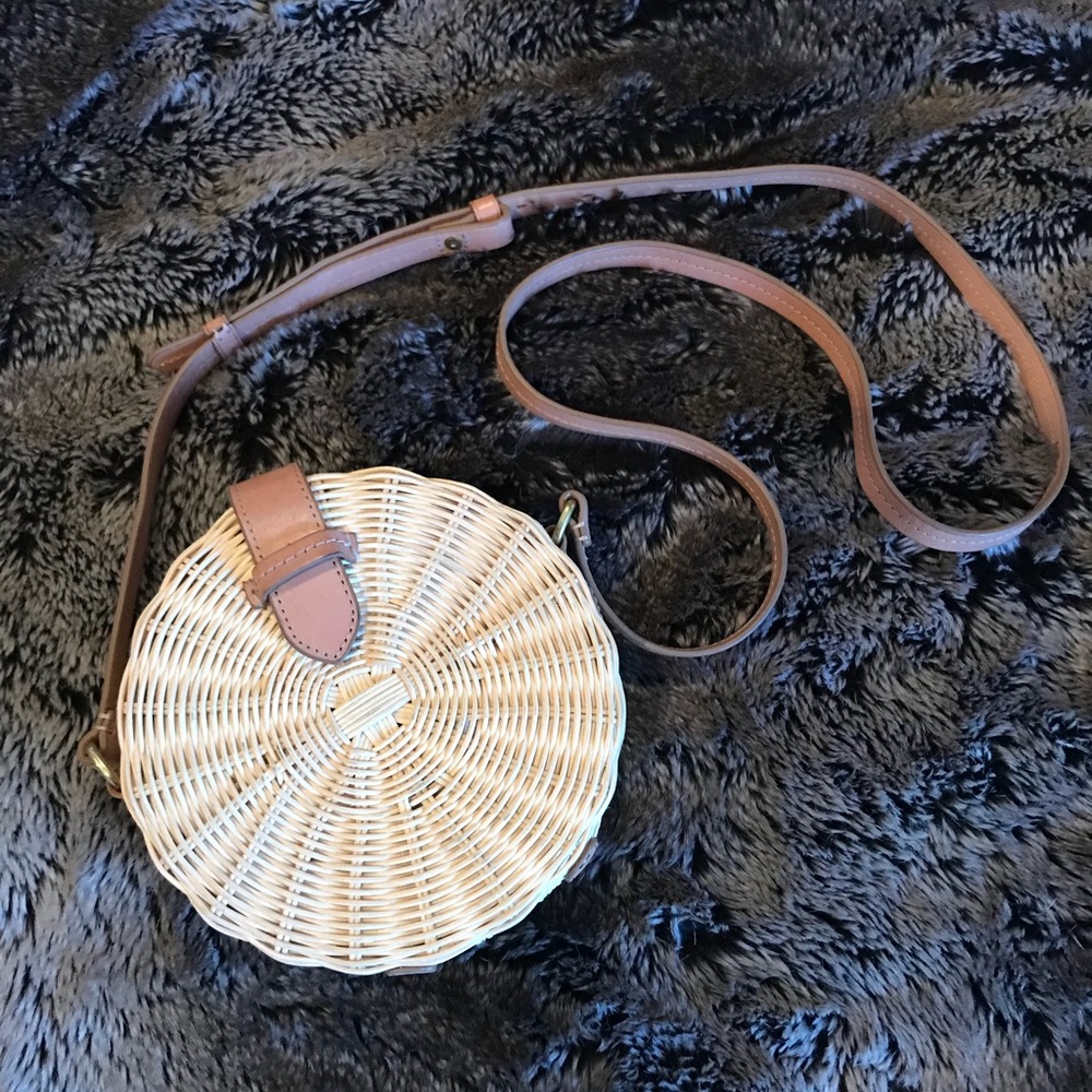 J Crew basket circle bag